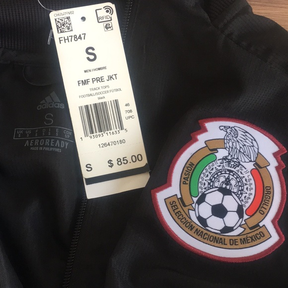 NWT Adidas Men's Mexico Presentation Jacket Black - Picture 4 of 9